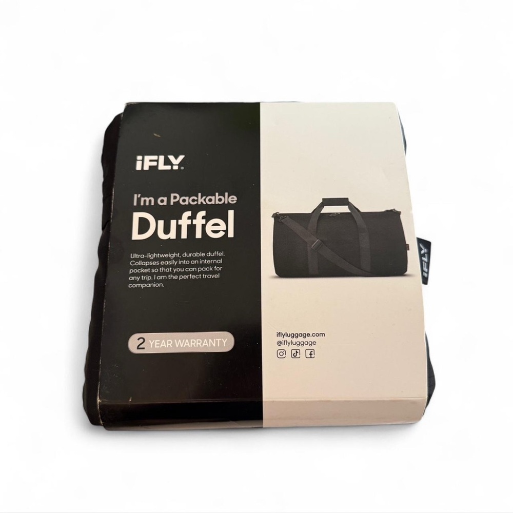 Black Packable Duffel Bag